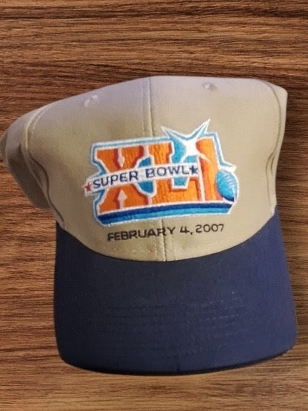 Super Bowl XLI Commemorative Cap - Tan & Navy